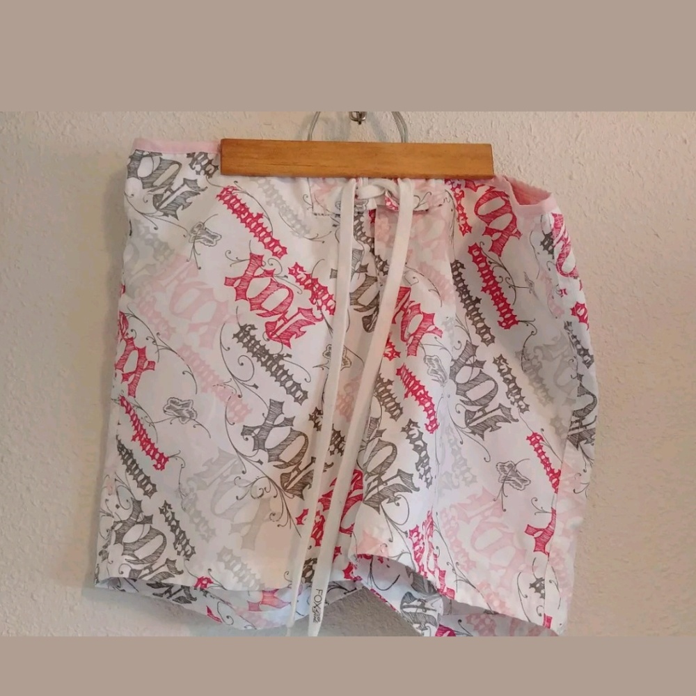 Fox Girls Pink Graphic Board Shorts Size 7